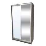 Bedford 1150mm 2 Door Sliding Robe Bundle with White and Mirror Glass Doors - Smoked Ash