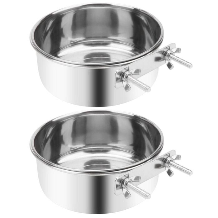 Yes4pets 2 X Large Pet Rabbit Bird Parrot Dog Cat Water Food Bowl Cup 16cm Diameter