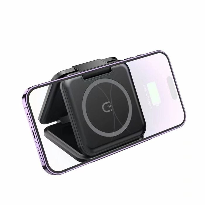 Provecta Foldable 3 in 1 Wireless Charger Dock – Fast Charging Station for iPhone & Android Devices