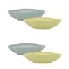 2x 2pc Ecology Matte Glaze Porcelain Bloom Oval Dip Bowls 12 x16cm Midday, Ginko