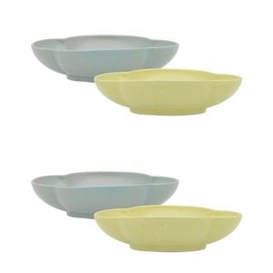 2x 2pc Ecology Matte Glaze Porcelain Bloom Oval Dip Bowls 12 x16cm Midday, Ginko