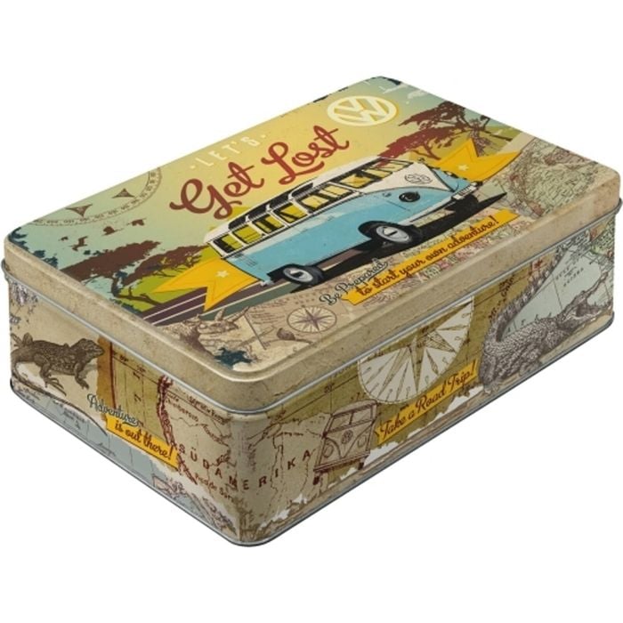 Nostalgic Art 23cm/2.5L Flat Tin Storage VW Get Lost