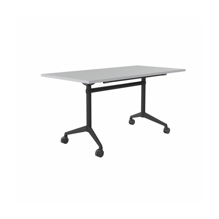 Olg Modulus Flip Table Full Black Frame White Top L1600mm X W750mm