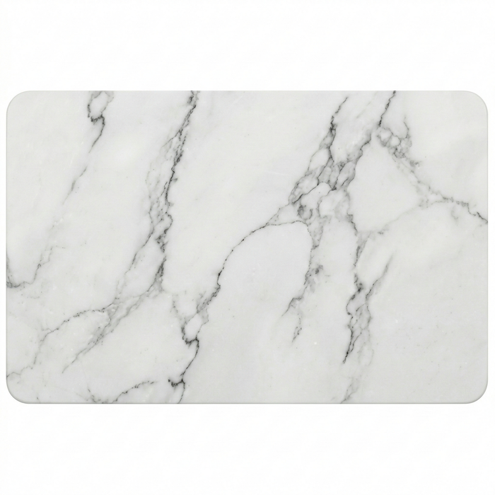 Hard Diatomite Stone Bath/Shower Mat Marble Print Quick Dry Anti Slip - Off White (76x42cm) - Off White | Diatomite | Bath Mat