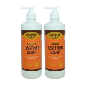 2PK Equinade Liquid Leather Soap Cleaner & Conditioner W/ Pump 500ml