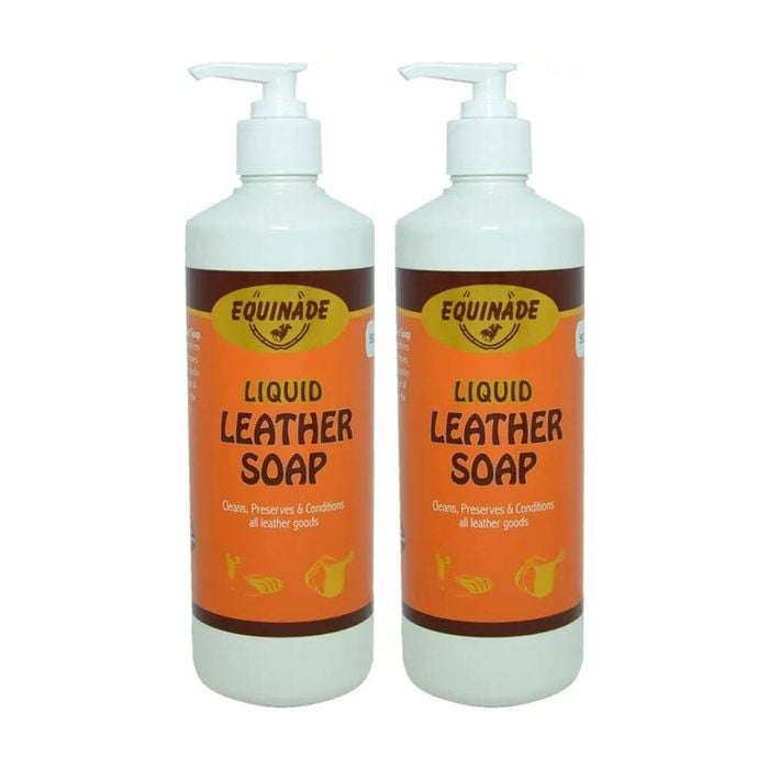 2PK Equinade Liquid Leather Soap Cleaner & Conditioner W/ Pump 500ml