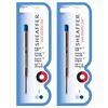 2x Sheaffer Ball Point Pen T Refill Cartridge Office/school Med Blue Ink Single