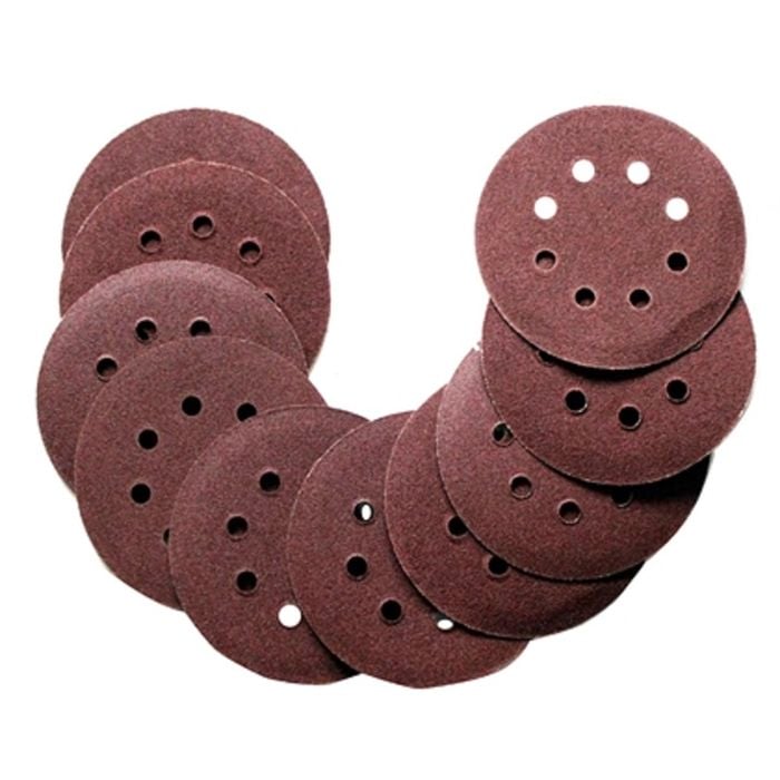 Craftright 125mm Hook And Loop Sanding Discs - 10 Pack