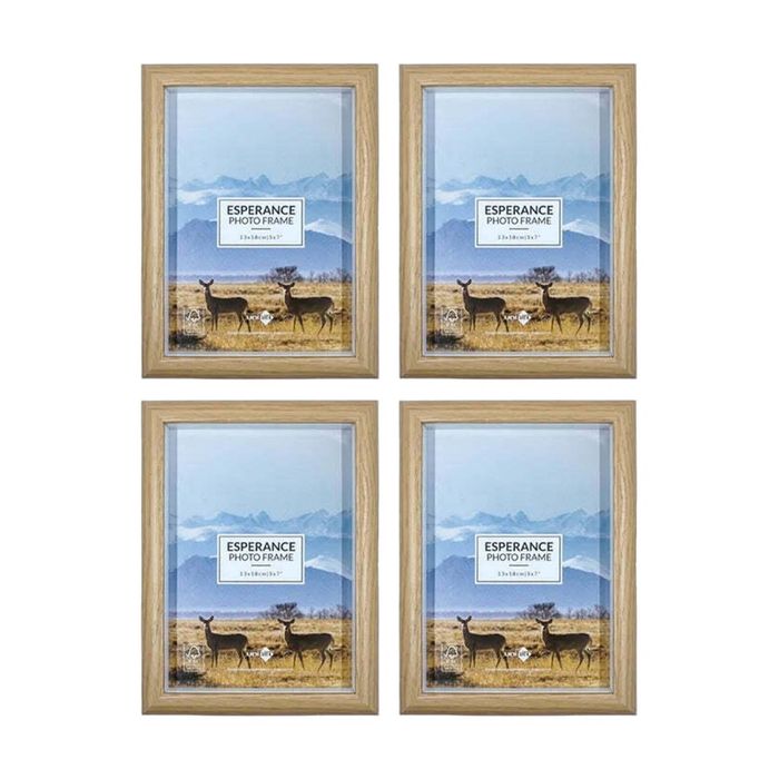 4x UNIGIFT Esperance Portrait Landscape Picture 5x7" Photo Frame 13x18cm