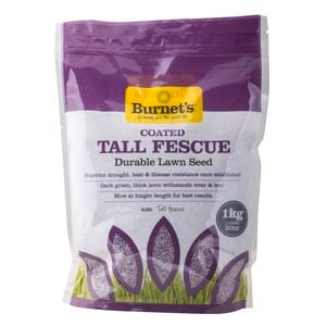 Burnet's 1kg Tall Fescue Coated Lawn Seed