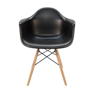 SK Designer Living | Replica Eames DAW Eiffel Chair | Plastic & Natural - Black