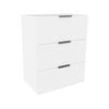 Lugna 768 x 600 x 380mm White 3 Drawer Unit
