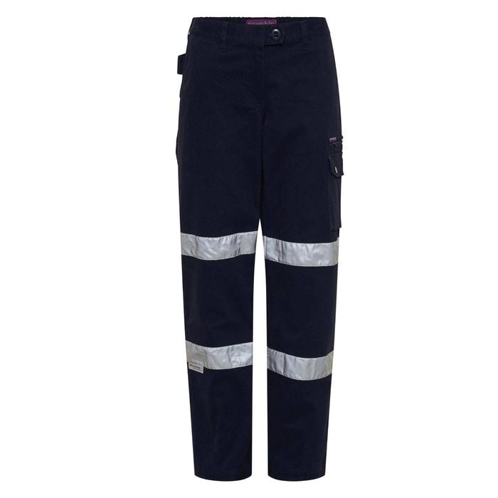 Green Hip Reflective Cargo Pants Navy Blue Size 16