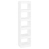 vidaXL Book Cabinet/Room Divider White Storage Cabinet Bookcase Shelf Rack
