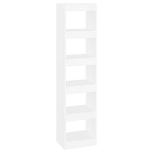 vidaXL Book Cabinet/Room Divider White Storage Cabinet Bookcase Shelf Rack