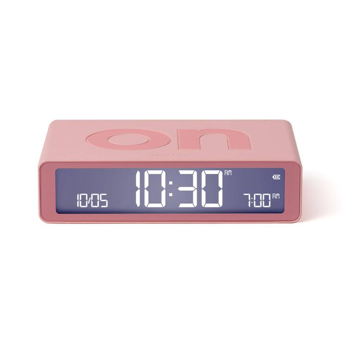 Lexon Flip Classic Reversible Alarm Clock - Pink