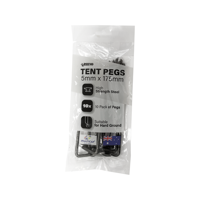 Rhino 5 x 175mm Tent Peg - 10 Pack