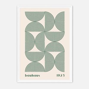 Galrie Bauhaus 1923 Art Print - Stunning Geometric Artwork for Modern Decor, White Frame, A1 60 x 84cm (23 x 33inch)