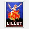Galrie Kina Lillet 1937 Vintage Poster Art by Roby Retro French Advertising Decor, Black Frame, A1 60 x 84cm (23 x 33inch)