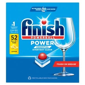 Finish Power Essential Lemon Sparkle Dishwashing Tablets - 52 Pack