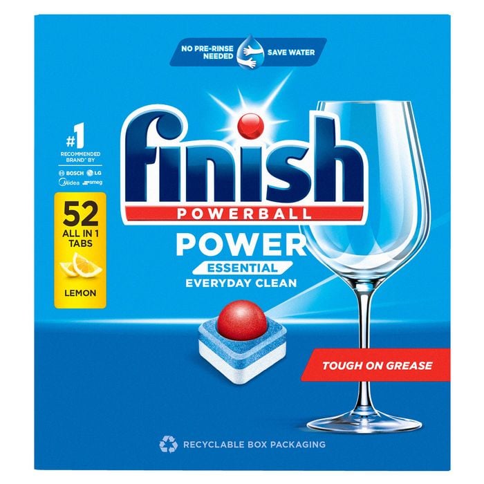 Finish Power Essential Lemon Sparkle Dishwashing Tablets - 52 Pack