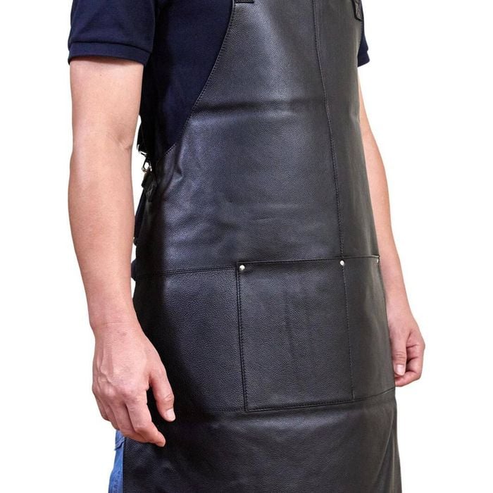 Pierre Cardin Professional Leather Apron - Black