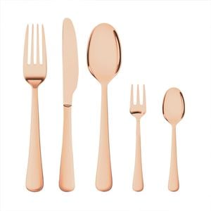 30PCS Stainless Steel Rose Gold Tableware Cutlery Set