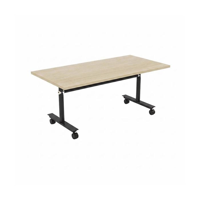 Olg Ascend Flip Table Black Frame Nordic Maple Top L1800mm X W750mm