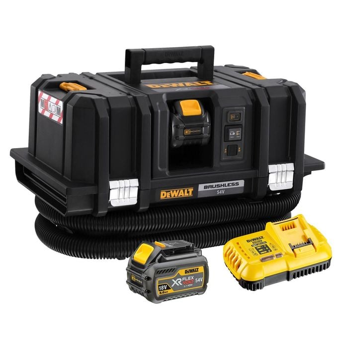 DeWALT 54V FlexVolt XR Cordless M-Class Wet/Dry Vacuum Dust Extractor Kit DCV586MT2-XE
