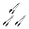 3pk Masterclass Food Tongs Nylon Heads Non-stick Safe Kitchen Tool Silver 28cm