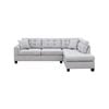 Foret 263cm L Shape Fabric Corner Sofa Chaise Lounge 4/5 Seater Light Grey