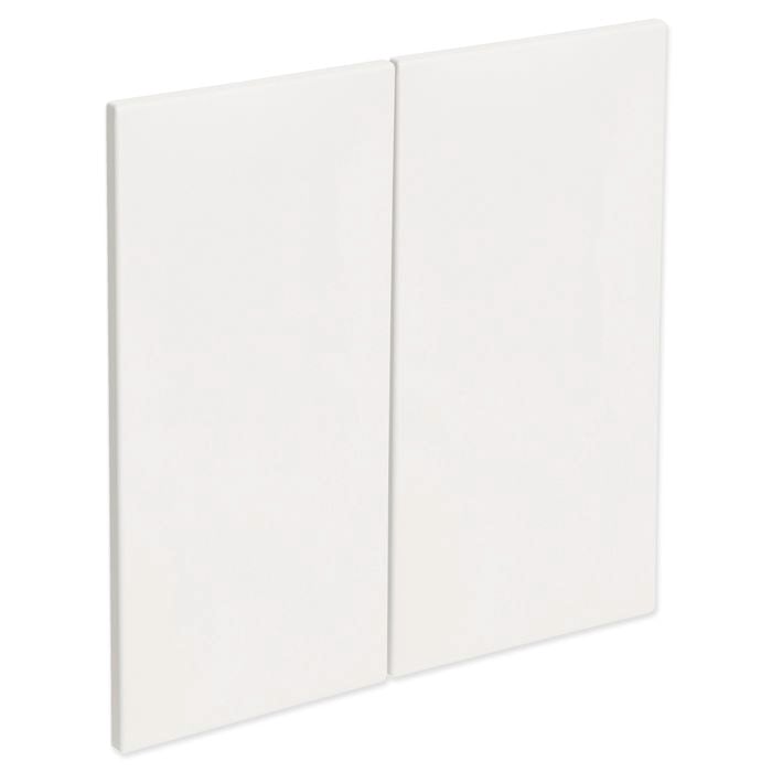 Kaboodle 600mm Gloss White Modern Rangehood Doors - 2 Pack