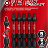 Full Boar SQ2 x 50mm Impact Torsion Bit - 5 Pack