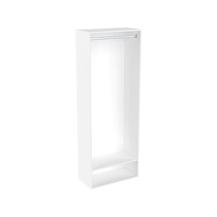 Lugna 2048 x 750 x 380mm White Single Hangrail Storage Cabinet