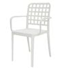 Frankie Chair with Arms - White