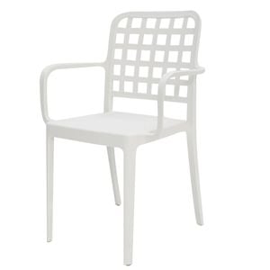 Frankie Chair with Arms - White