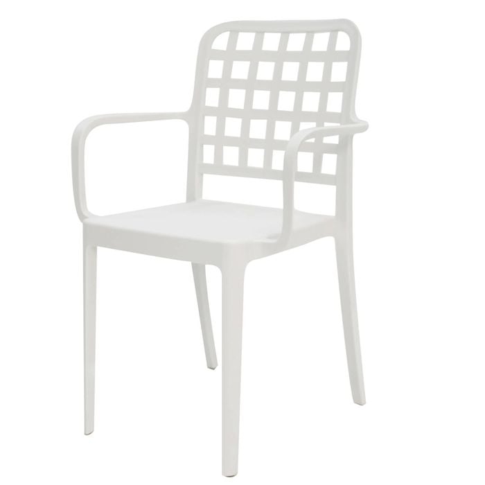 Frankie Chair with Arms - White