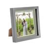 Nicola Spring Acrylic 3D Box Photo Frame with 6" x 6" Mount - 8" x 8"  - Grey