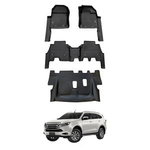 AUSGO 3-Row Set 7D Injection Floor Mats for ISUZU MUX MU-X 2021-Onwards Floor Liners