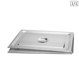 SOGA 2X GN 1/1 Pan Lids – Stainless Steel