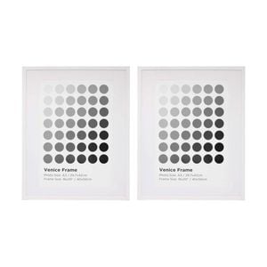 2PK Braz Venice Image Photo Document Display Frame 40x50cm White