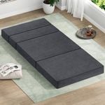 Starry Eucalypt Folding Mattress Sofa Lounge Foam Chair with Fabric Cover King Single