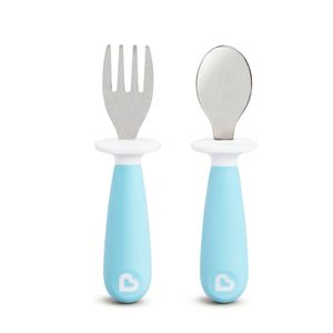 Munchkin Raise Toddler Fork and Spoon Set - Blue