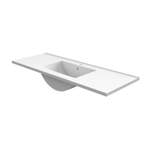 Stein 1200mm White Polymarble Top With Single Basin