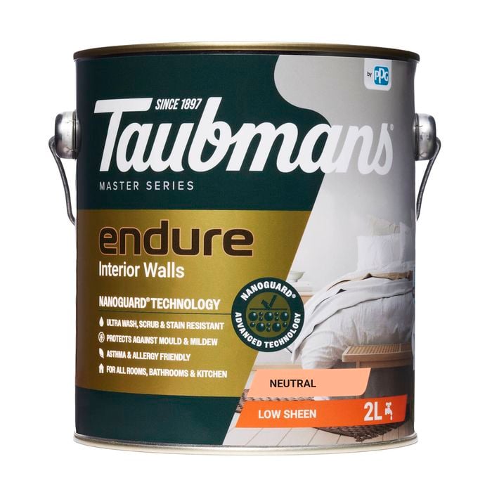 Taubmans 2L Neutral Low Sheen Endure Interior Walls Paint