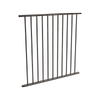ProtectorAl 350 - 1200 x 1200mm Black Aluminium Flat Top Garden Fence Panel