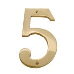 Sandleford 150mm Brass House Number 5