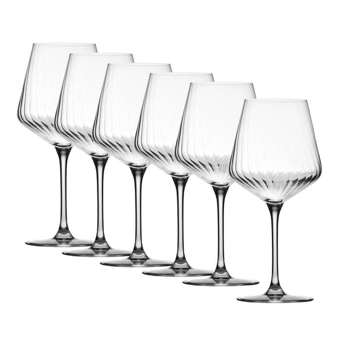 6pc Krosno Wine Glasses Lead Crystal 560ml Capacity Set