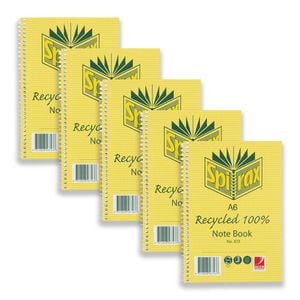5pc Spirax 813 Recycled Notebook A6 Ruled School Stationery 100-pages Yellow