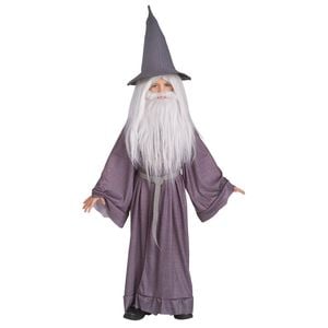 Lord Of The Rings Gandalf Wig & Beard Set Kids Halloween Party Costume Accessory